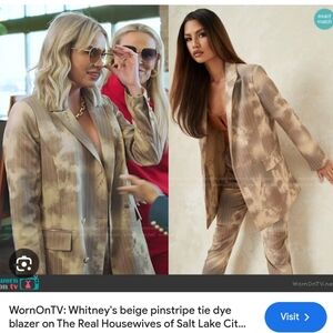 Tailored Long Line Pinstripe Blazer Dress